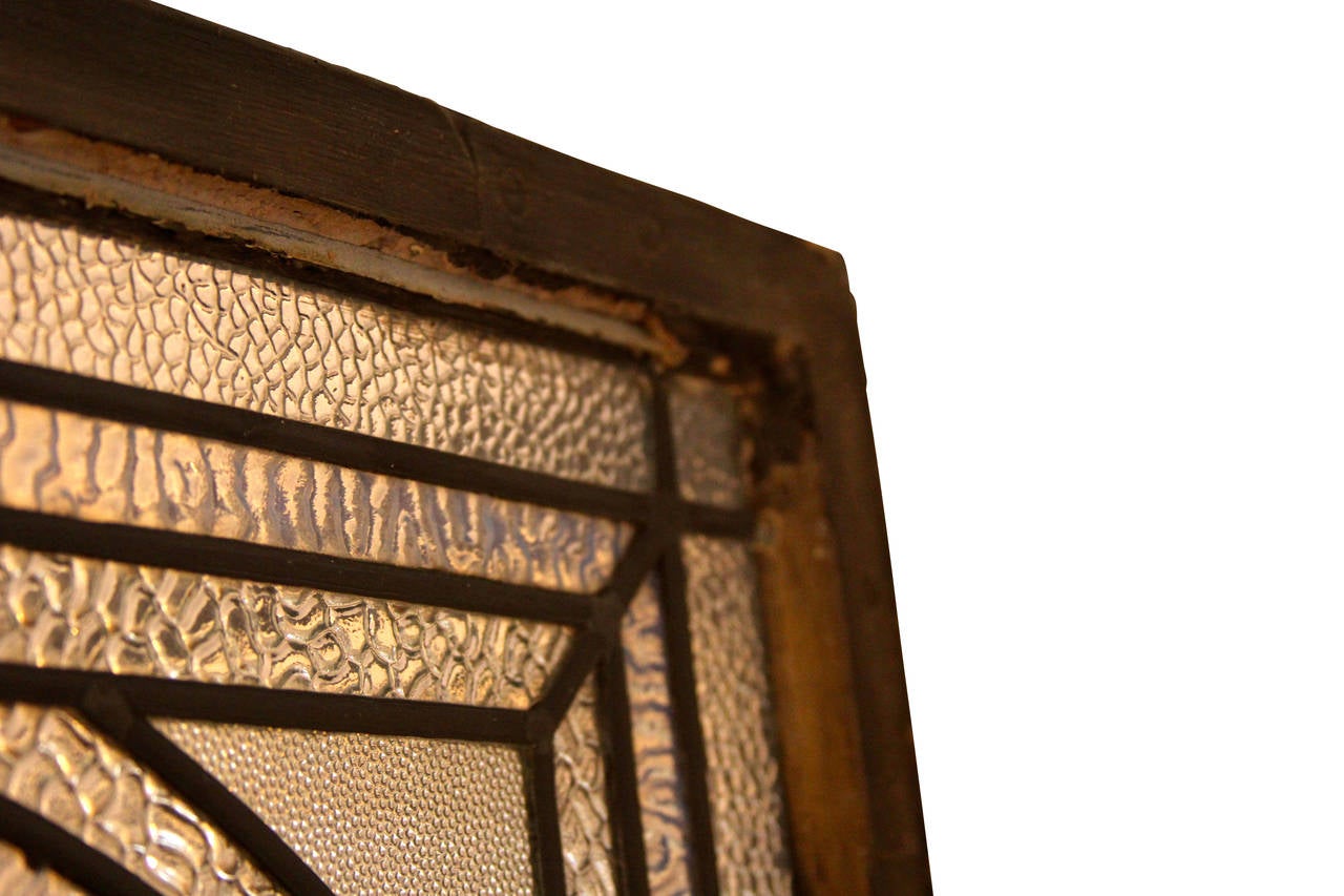Early 20th Century Free Standing Stained Glass Window Screen