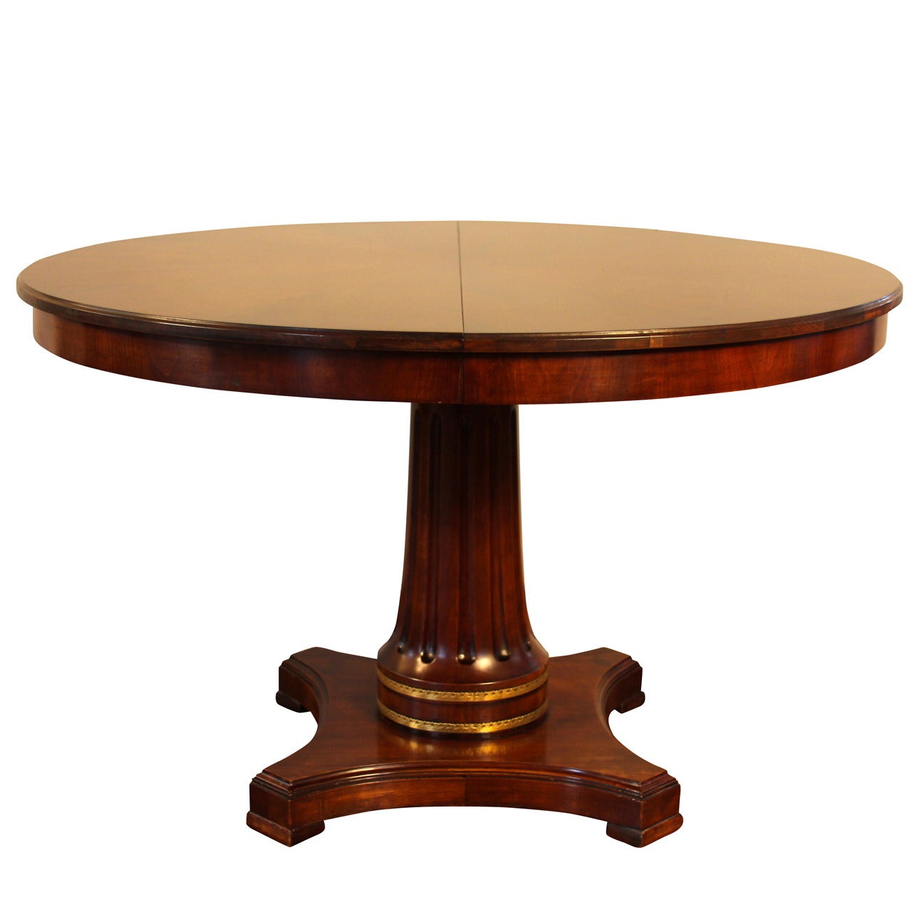 Center or Dining Table with Three Leaves For Sale