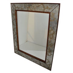 Marbleized Gold Reverse Painted Mirror