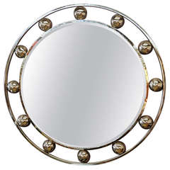 Six-Foot Chrome Mirror Royere Style