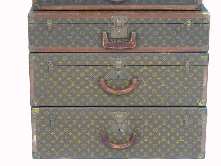 Stack of Louis Vuitton Trunks Set of 5 at 1stDibs