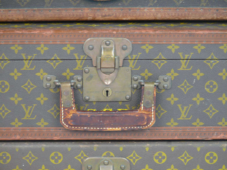 stacked louis vuitton trunks