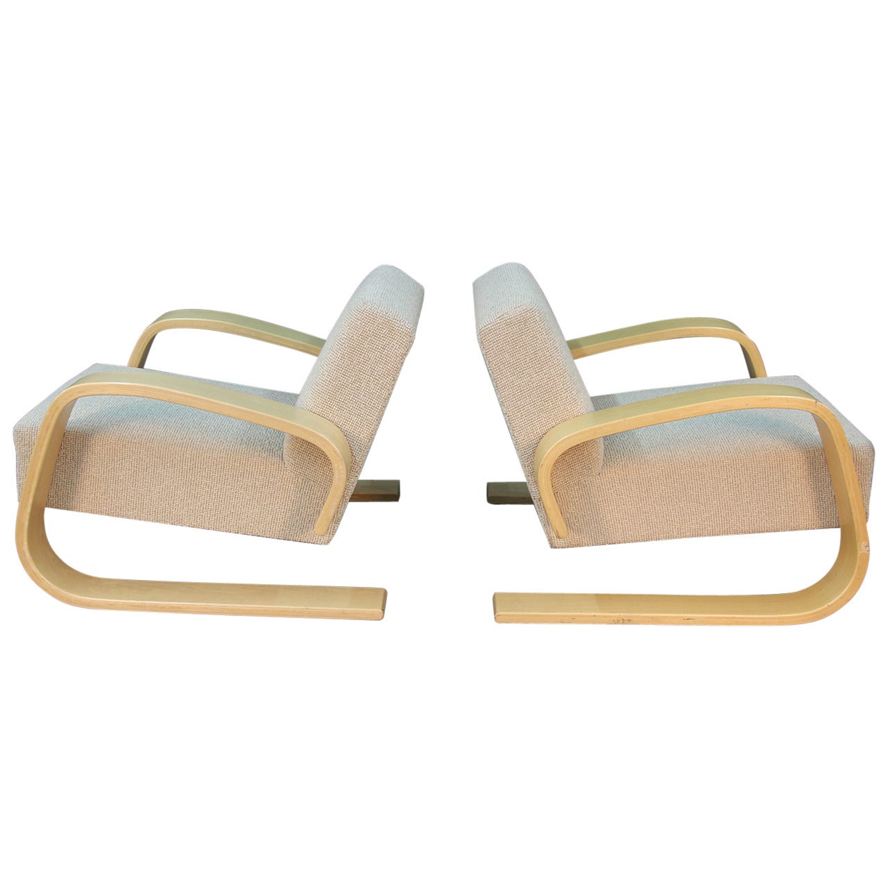 Pair of Alvar Aalto Modern Tank Chairs