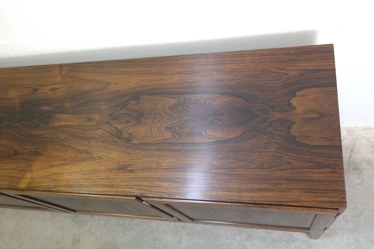 Danish Early 1960s Rosewood Four-Door Sideboard Credenza by Ole Wanscher 2