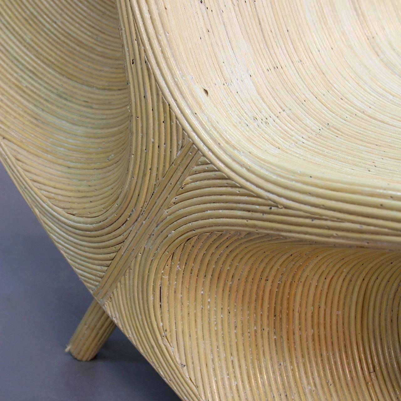Incredible Modern Wicker Lounge Chair In Excellent Condition In Bridport, CT