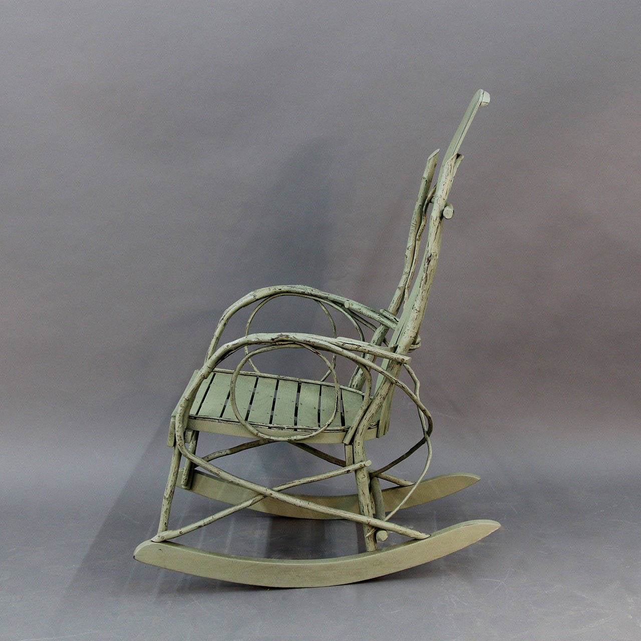 Wood Original American Twig Adirondack Rocking Chair