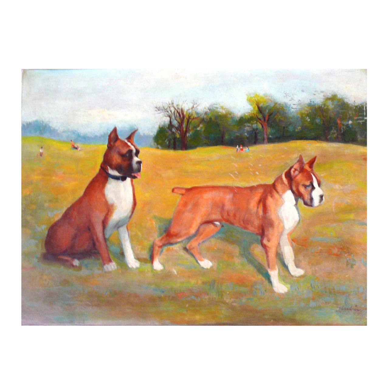 Painting of Champion Boxer Dogs For Sale