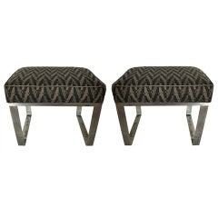 Pair of Stainless Stools