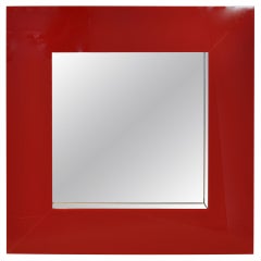 Exceptional Red Square Mirror