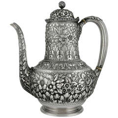 Tiffany Makers Sterling Repousse Coffee Pot (1888)