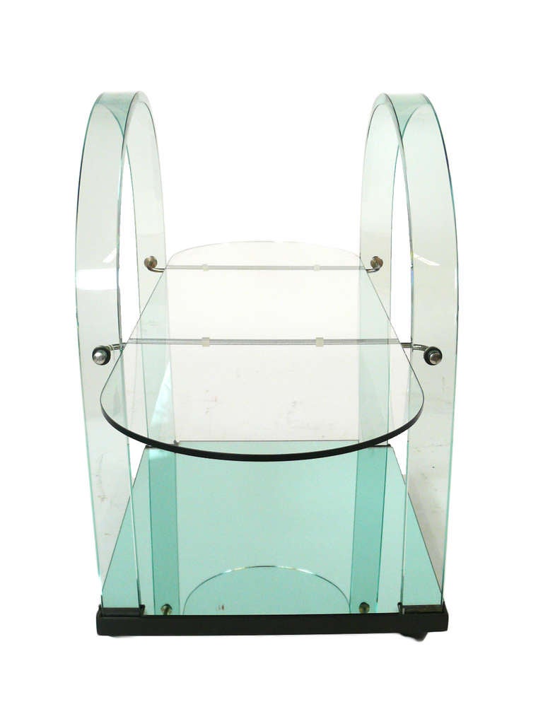 FIAM Glass tea cart/coffee table (Ca. 1970) For Sale 5