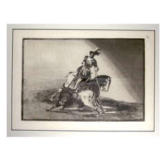 Francisco Goya Numbered Engravings of Bullfighting - Four Prints, 19th Century