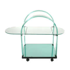FIAM Glass tea cart/coffee table (Ca. 1970)