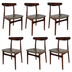 Six Dining Chairs - Henning Kjaernulf
