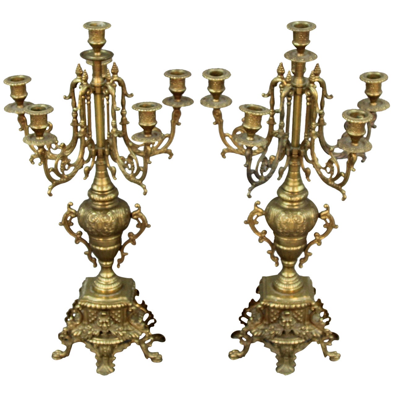 Brevettato Brass Candelabras, Italy For Sale