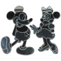 Vintage Fantastic Disney Mickey & Minnie Mirrors by David Marshall