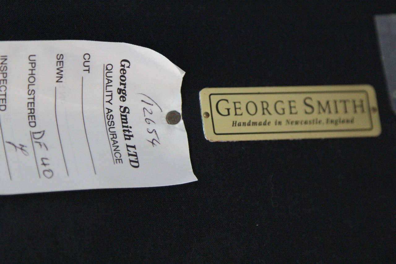George Smith Tufted Leather Ottoman 1