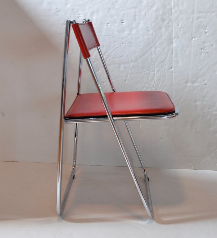 Stitched Leather Folding Chair - Arrben