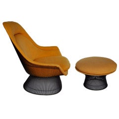 Bronze Lounge Chair & Ottoman - Warren Platner