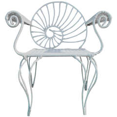 Snail Form Wicker Chair