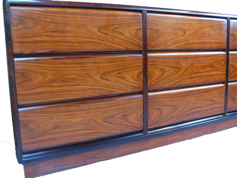 Nine Drawer Brouer Danish Rosewood Dresser 1
