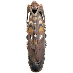 A Decorative Large Sepik River Ancestral Spirit Mask/ Papua New Guinea