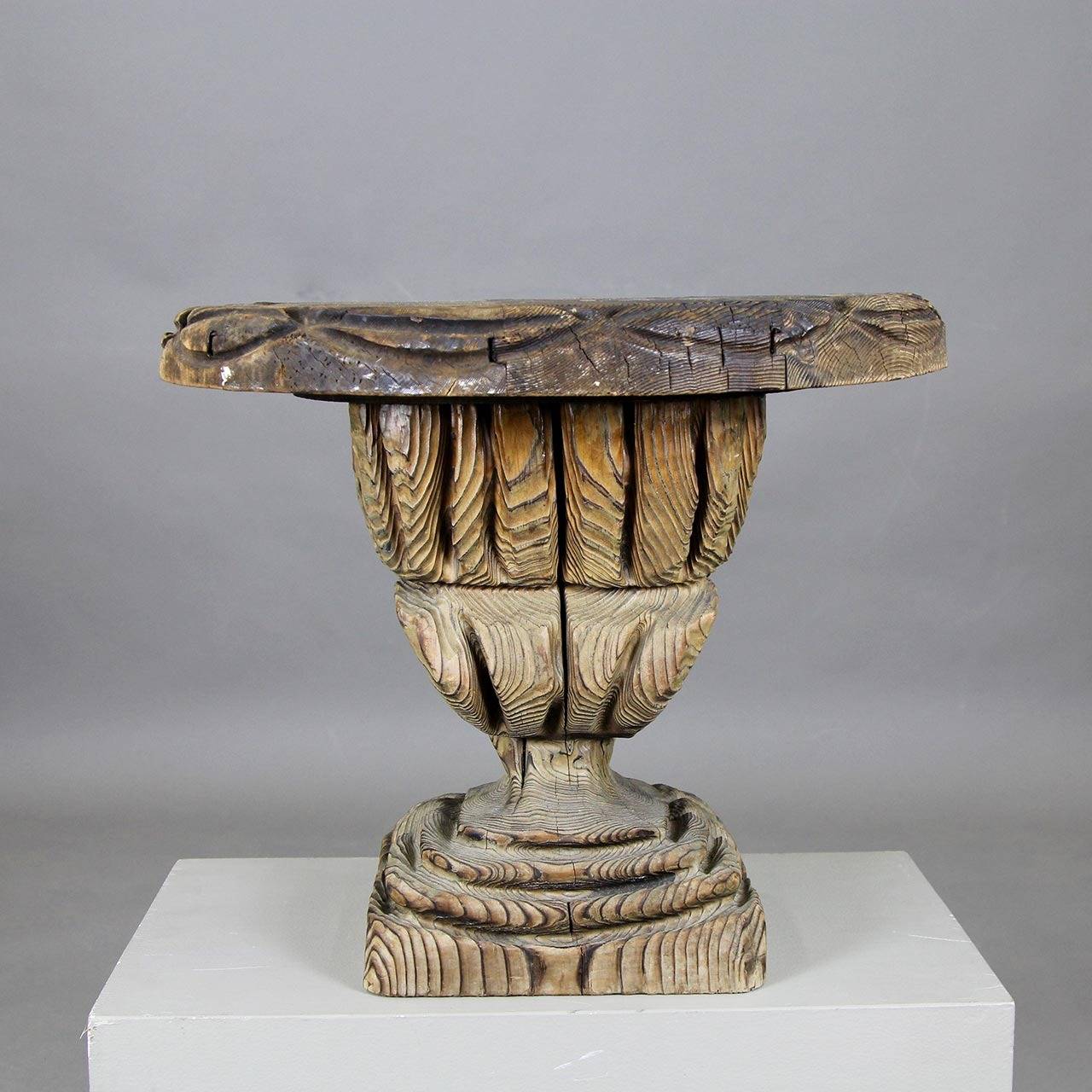 Folk Art Unique Sculptural Side Table