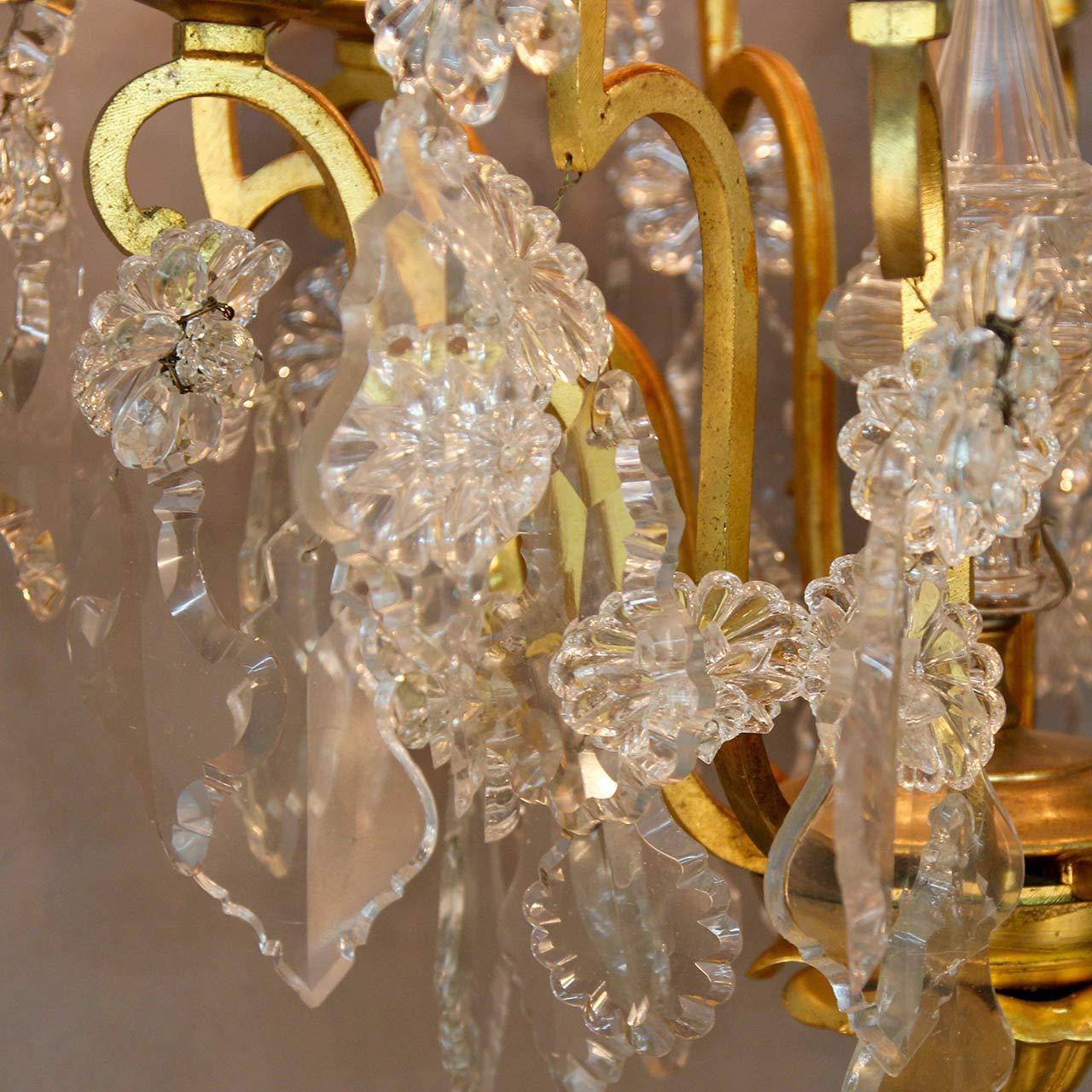 Bronze Gorgeous Louis XV French Chandelier For Sale