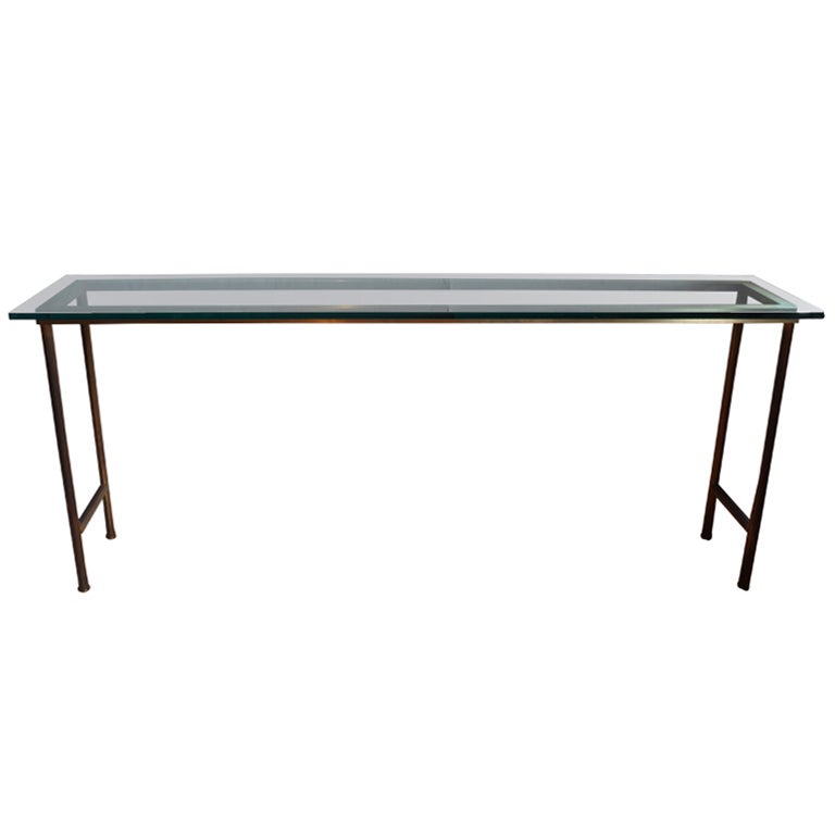 Long Brass And Glass Console Table At 1stdibs Long Brass And Glass Console Table At, Extra Long Glass Console Table