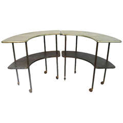 French Two Piece Industrial Garden Table