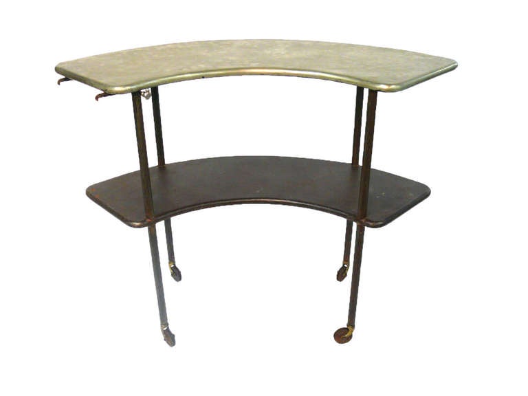 French Two Piece Industrial Garden Table For Sale 3
