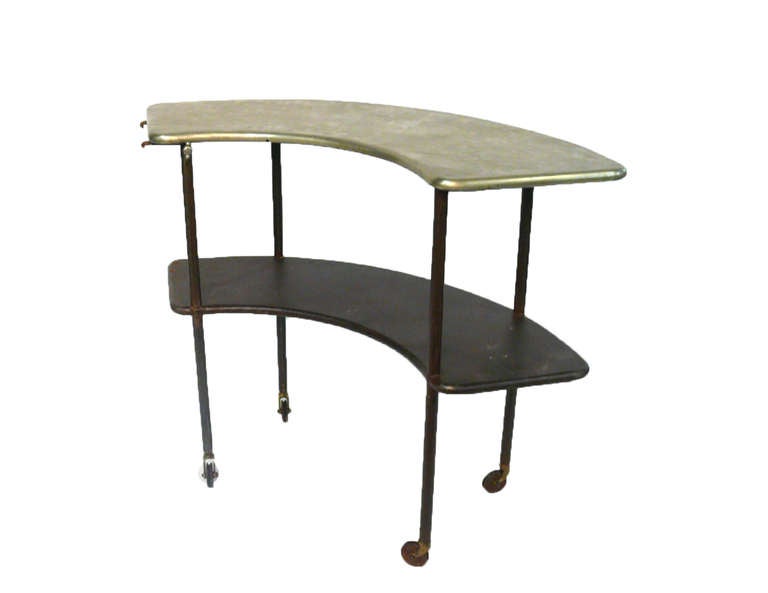 French Two Piece Industrial Garden Table For Sale 4