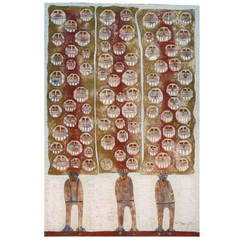 Large African Mixed Media Painting 4