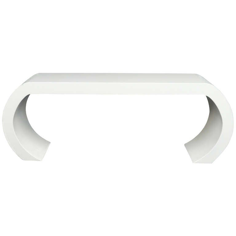 White Lacquer Console Table at 1stdibs