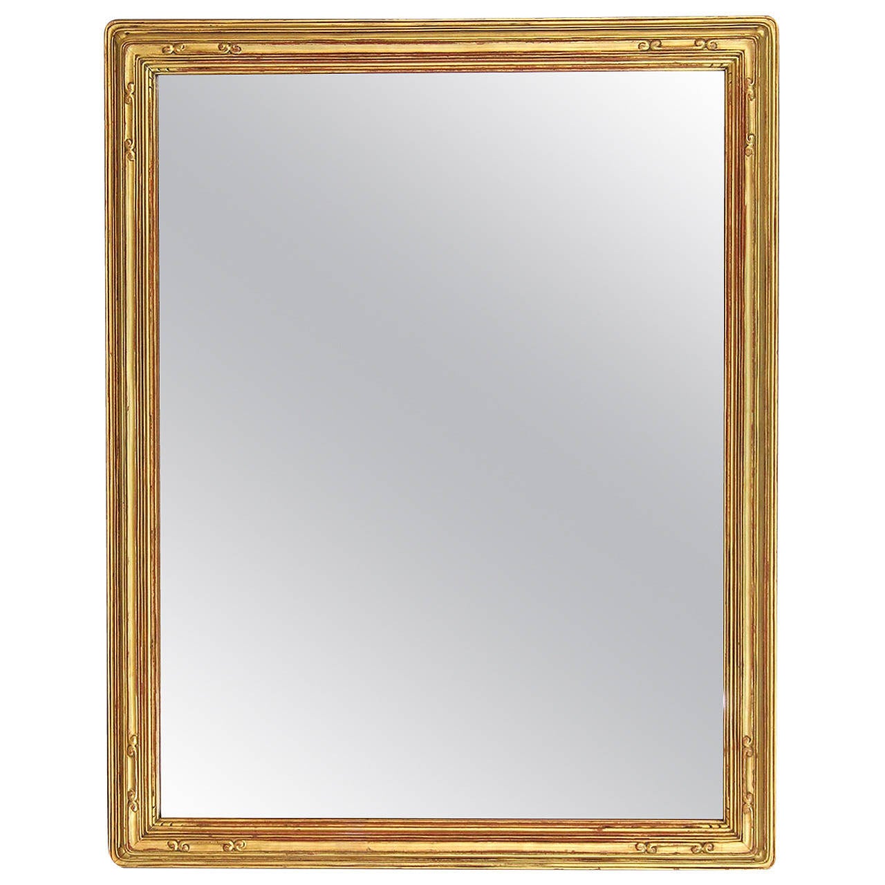 Late Nouveau Style Gilt Mirror
