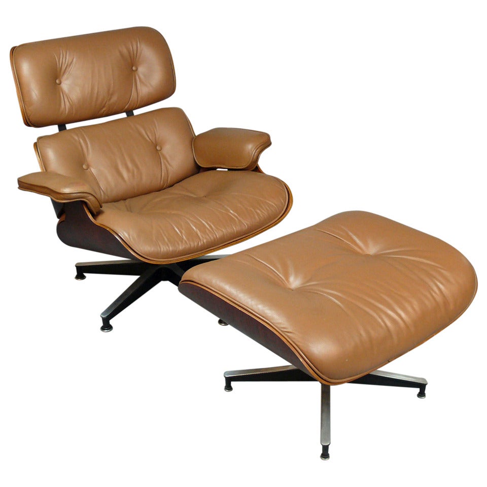 Eames Rosewood Lounge Chair 670 and Ottoman 671 for Herman Miller