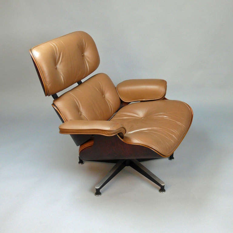 American Eames Rosewood Lounge Chair 670 and Ottoman 671 for Herman Miller