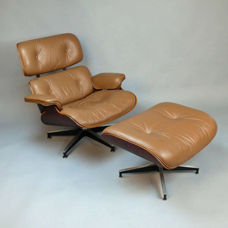 Eames Rosewood Lounge Chair 670 and Ottoman 671 for Herman Miller 1