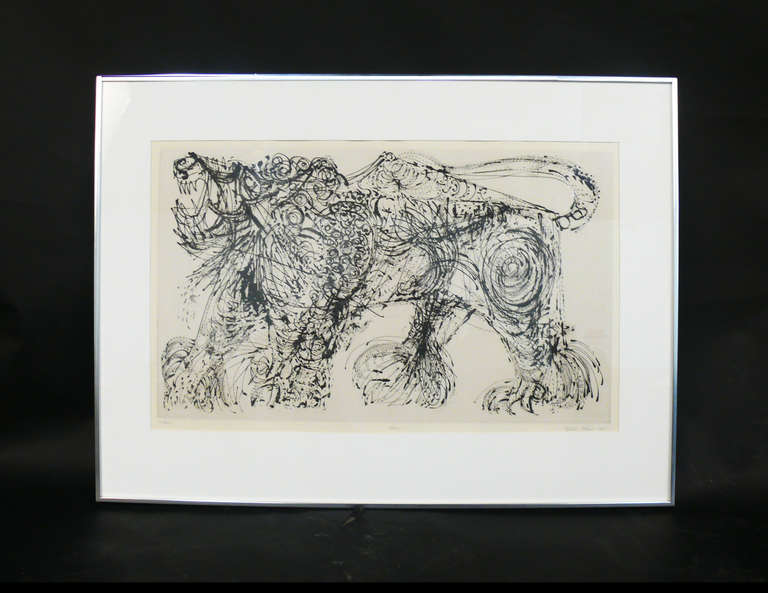 Etching. Edition of 30. Signed Misch Kohn, 1957. Misch Kohn’s work is represented in the collections of the Akron Art Institute, Art Institute of Chicago, Brooklyn Museum, Fogg Art Museum, Library of Congress, Metropolitan Museum of Art, Museum of