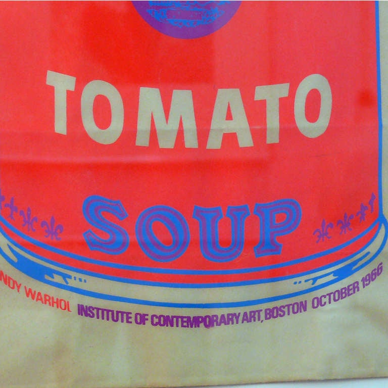 Mid-20th Century Andy Warhol Campbellâ??s Tomato Soup Can on Shopping Bag