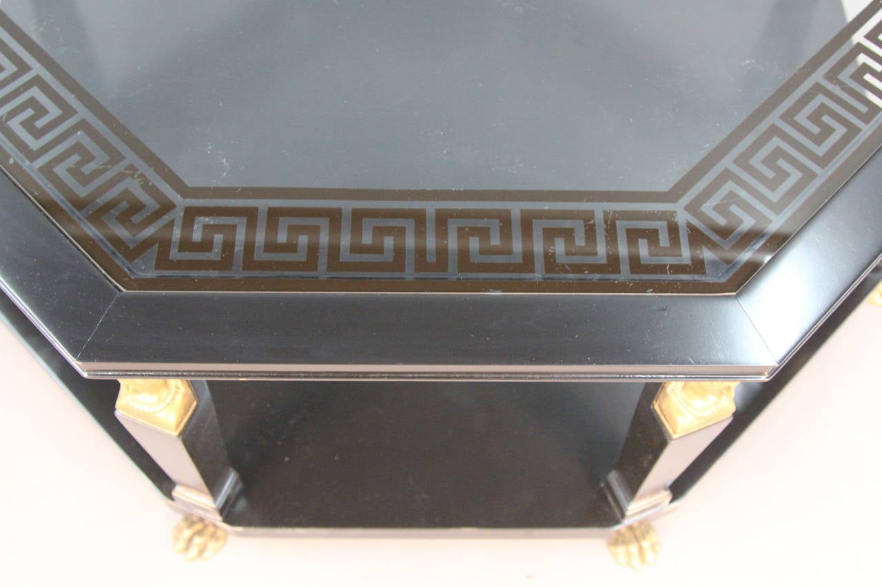 Baker Coffee Table with Brass Sphinx Legs and Feet In Good Condition In Bridport, CT