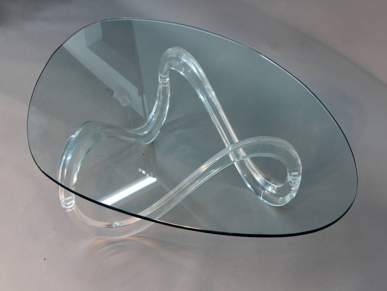 infinity glass coffee table
