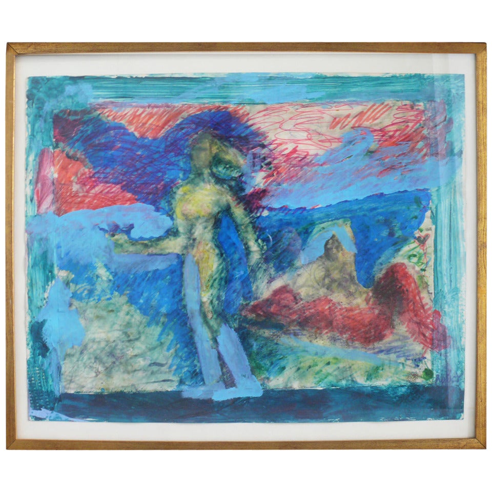 Alexander Rutsch Abstract Woman on Beach For Sale