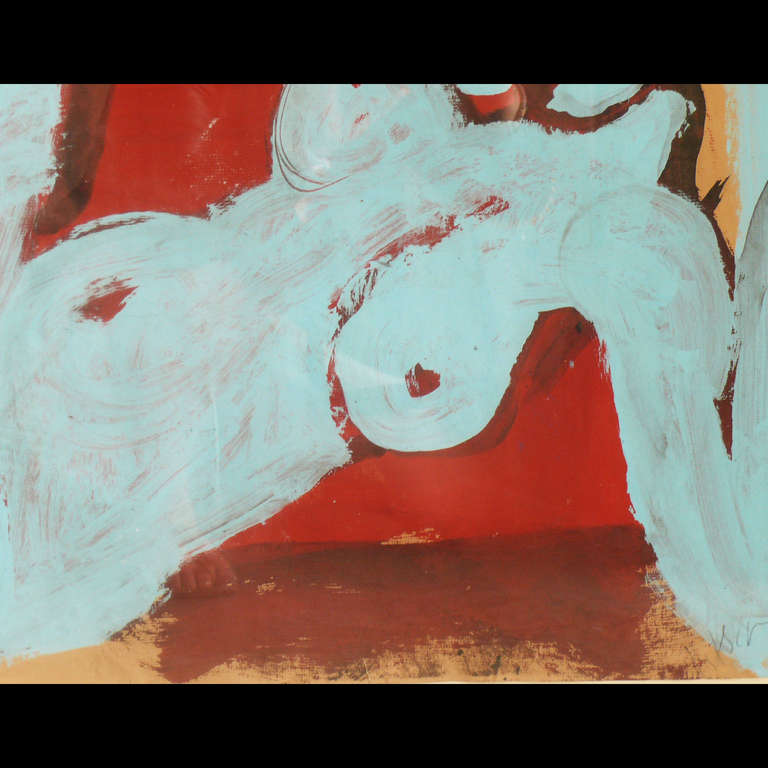 Alexander Rutsch Nude Abstract Painting In Good Condition For Sale In Bridport, CT