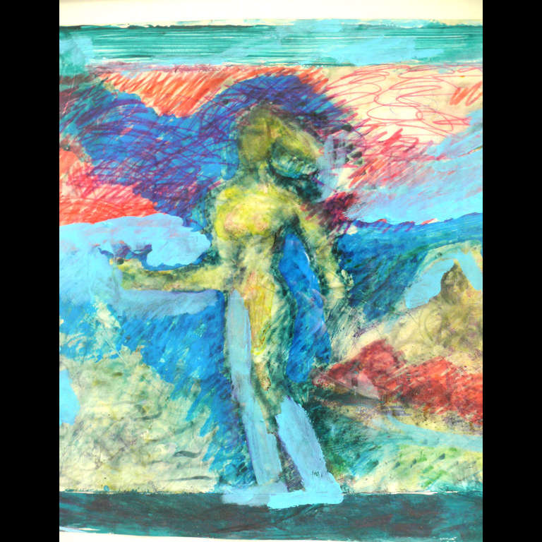 American Alexander Rutsch Abstract Woman on Beach For Sale