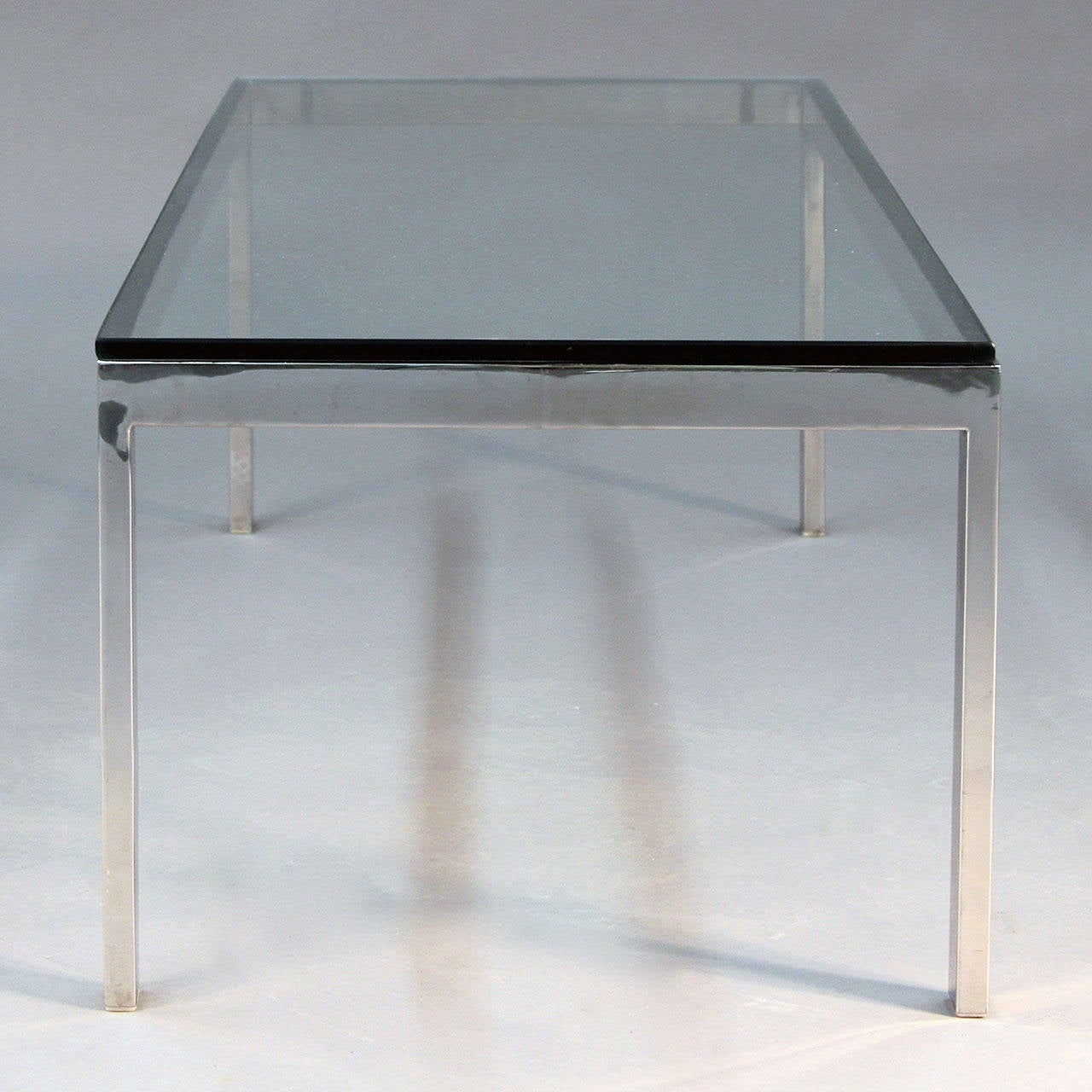 Chrome and Glass Vintage Modern Coffee Table at 1stDibs
