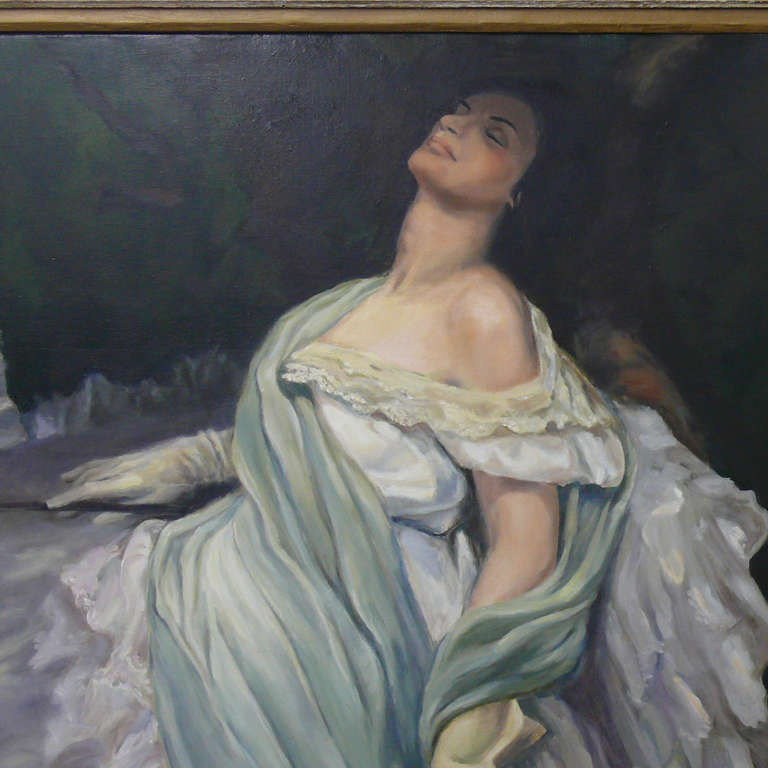 reclining woman painting