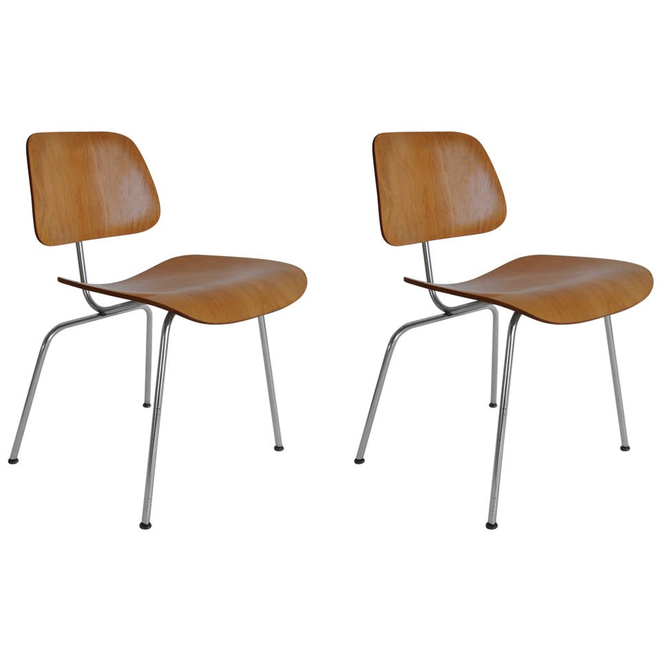 Two Early DCM Chairs by Eames