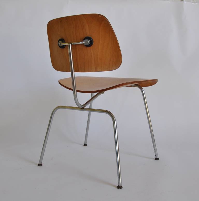 Mid-Century Modern Two Early DCM Chairs by Eames