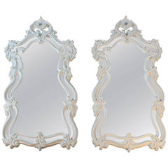 Rococo Style Mirror in White